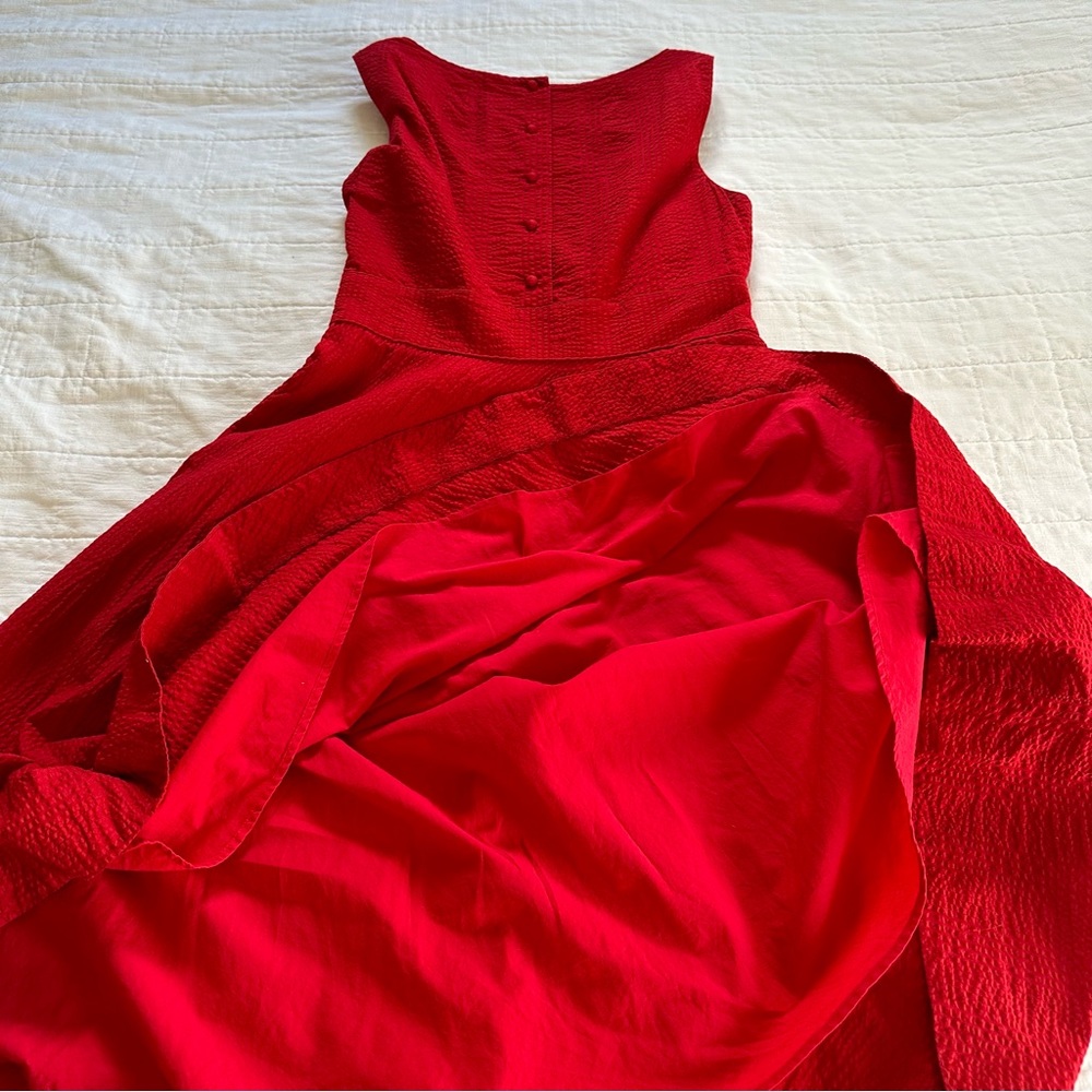 J. Crew Red Cotton Dress
